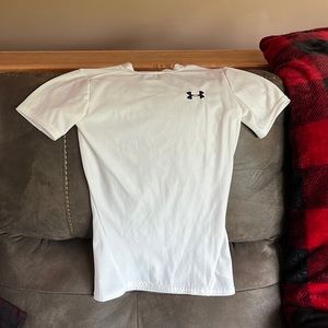 Under armor white nylon shirt size youth small